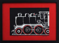 Viktor Preiss - Lokomotiva - originál kresba